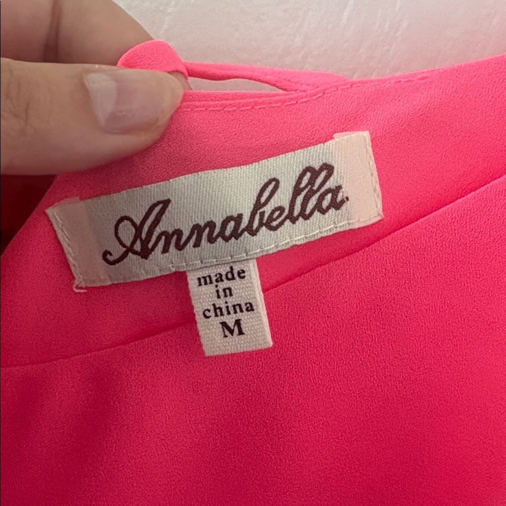 Neon Pink Flounce Tank - Picture 2 of 4